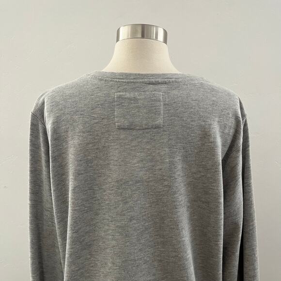 Anthropologie x Luna Mercantile Co Tiger Graphic Sweatshirt Patchwork Gray Small - Picture 9 of 9